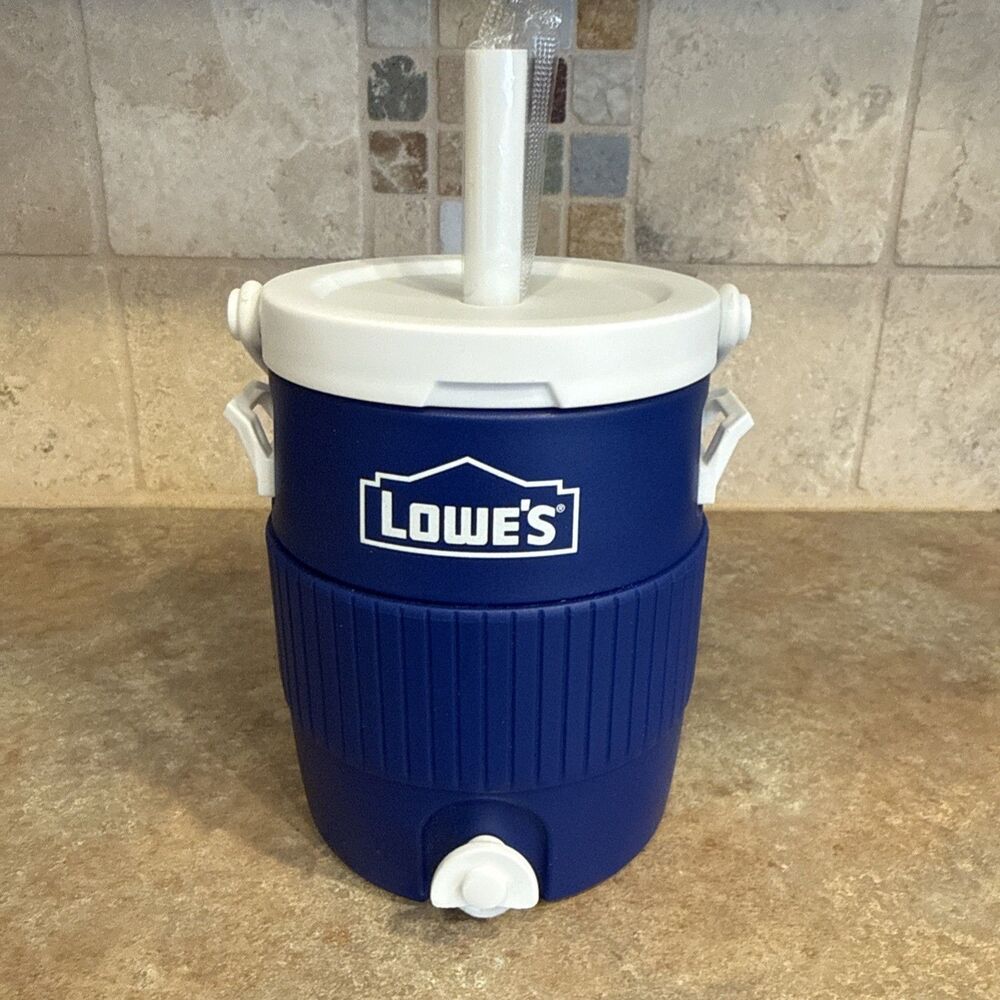 Lowes Mini Cooler Drinking Cup Water Ice Thermos Shape Straw & Handle My Rewards